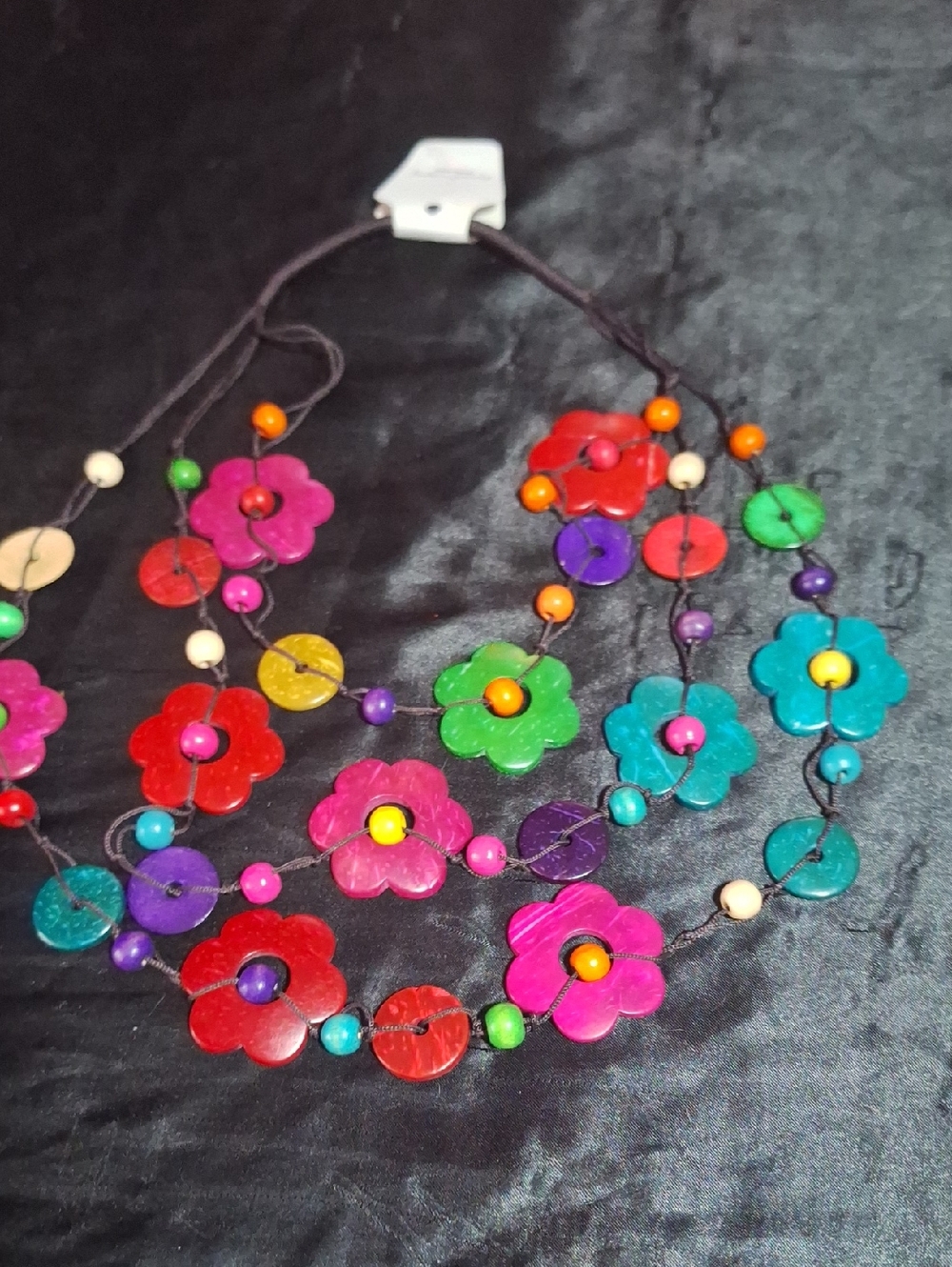 Colorful Multicolor Flower Bead Necklace - Women Jewelry